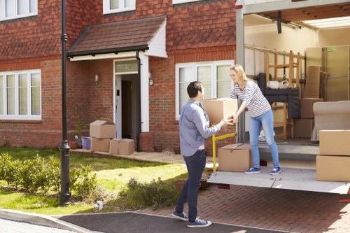 Flat removals in Swisscottage with moving boxes and apartment relocation