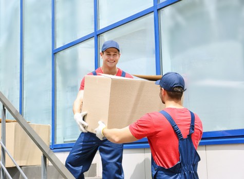 Furniture removals in Swisscottage with moving team and van