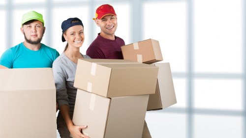 Packed moving boxes ready for a free quote assessment