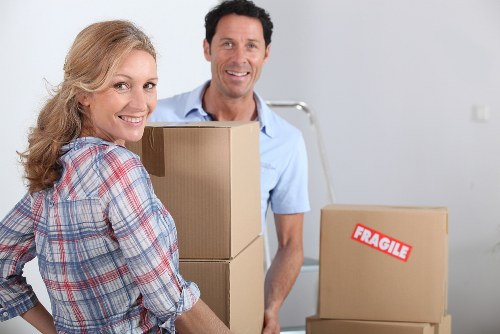 Team handling furniture during a Swisscottage home move